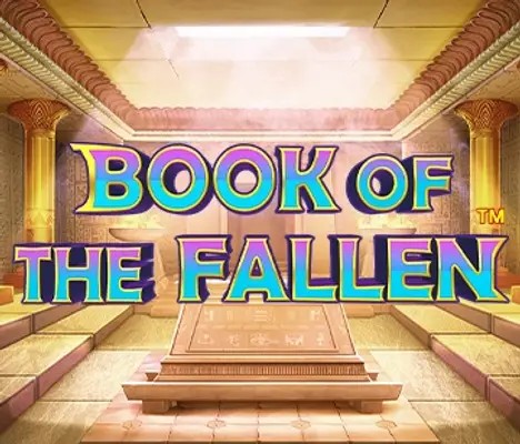 Book of the Fallen online game logo by Pragmatic Play on castlemountainrunning.com