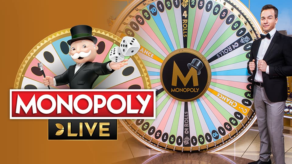 Monopoly logo – Live Shows by Evolution at Bizzo
