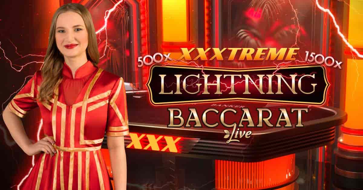 XXXtreme Lightning Baccarat slot icon by Evolution, available at Bizzo